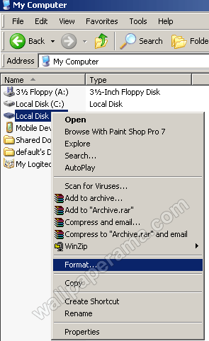 usb format
